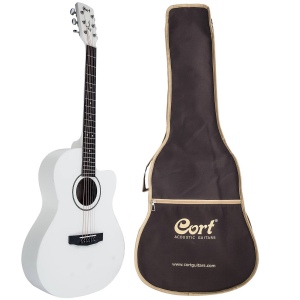 Cort JADE 1 AW W_BAG акустическая гитара с чехлом, корпус Classic, с вырезом, верх ель