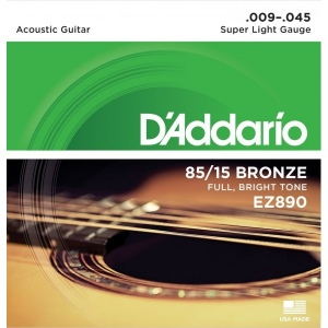 D`Addario EZ890 AMERICAN BRONZE 85/15  Струны для акустической гитары Super Light 9-45
