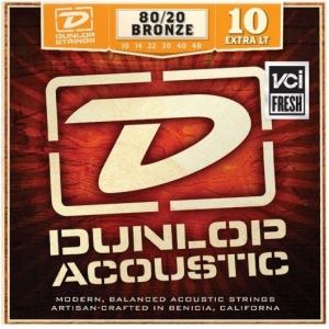 DUNLOP DAB1048 80/20 Bronze Extra Light  струны для акустической гитары