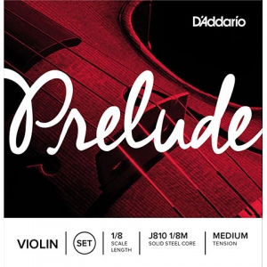 D`Addario J810-1/8M Prelude Комплект струн для скрипки размером 1/8, среднее натяжение