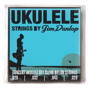 DUNLOP DUY302 Ukulele Concert струны для укулеле 28-32-43-28, прозрачный нейлон