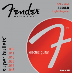 FENDER STRINGS NEW SUPER BULLET 3250LR струны для электрогитары 09-46, стальные, никелевое покрытие.