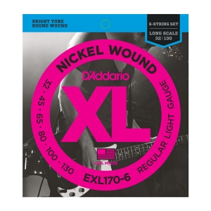 D`ADDARIO EXL170-6 XL NICKEL WOUND Струны для 6-струнной бас-гитары.