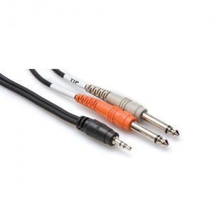 HOSA CMP-159 Y-кабель стерео 3,5mm (1/8") Male — 2 моно 1/4"(m) 3 м.