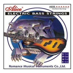 Alice A606(4)-M Комплект струн для 4-струнной бас-гитары. Сталь / сплав никеля. Диаметры (дюйм/мм): 