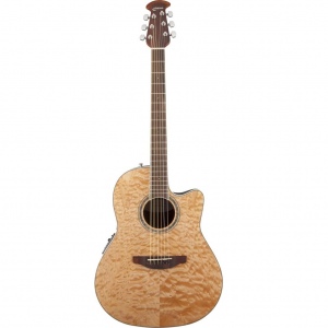OVATION CS24P-4Q Celebrity Standard Plus Mid Cutaway Natural Quilt Maple гитара электроакустическая