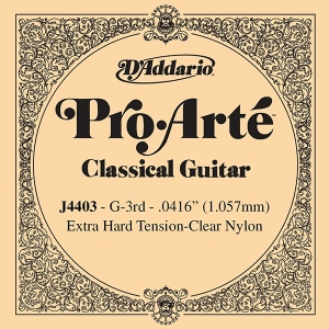 D`ADDARIO J4403 Pro-Arte Отдельная 3-я струна для классической гитары, нейлон, о.сильное натяжение