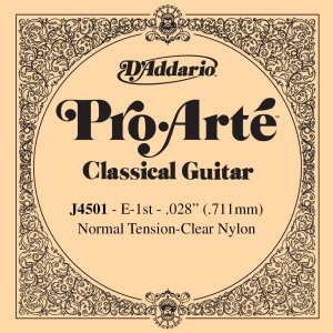 D'Addario J4501 Pro-Arte Отдельная 1-ая струна для классической гитары, нейлон