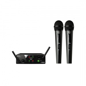 AKG WMS40 MINI2 VOCAL US25AC вокальная радиосистема с 2 -мя ручными передатчиками (537.5/539.3)