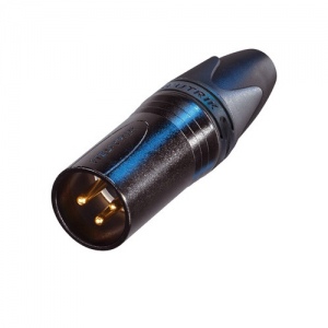 NEUTRIK NC3MXX-B Разъем XLR male кабельный, 3 контакта, штекер, позолоченные контакты, черный