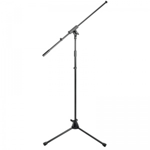 OnStage MS9701B+ - микрофонная стойка-журавль, тренога, регулируемая высота,усиленная, черная