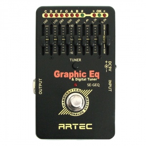 Artec SE-GEQ Graphic Equalizer + Chromatic Tuner 8-ми полосный гитарный эквалайзер