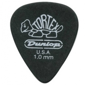 Dunlop 488P1.0 медиатор Tortex Pitch Black Standard, толщина 1,00мм, 