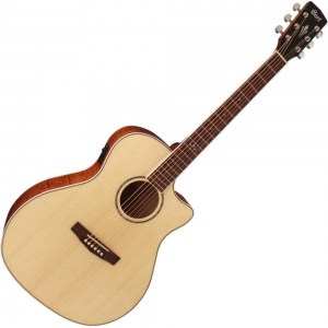 Cort GA-FF-NAT Grand Regal Series Электро-акустическая гитара, с вырезом, натуральный
