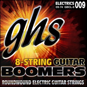 GHS GBCL-8 струны для 8-струнной электрогитары, натяжение Custom Light