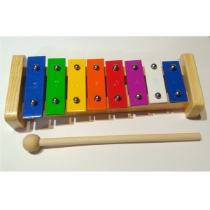 TAM-TAM L4 - Металлофон (Glockenspiel) Диатонический, 8 нот, (200*116мм), разноцветные пластины
