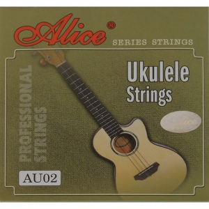 Alice AU02 Комплект струн для укулеле, черный нейлон