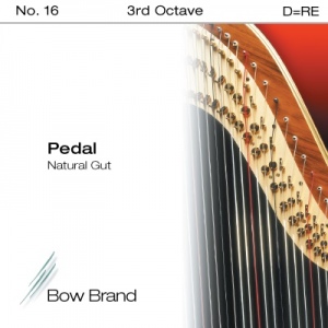 Bow Brand Pedal Natural Gut Струна D3 для арфы Жильная струна ре 3-й октавы для концертной арфы