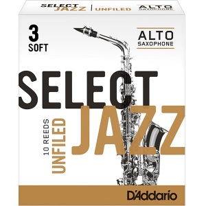 Rico RRS10ASX3S Select Jazz Unfiled Трость для саксофона альт, размер 3, мягкие (Soft)