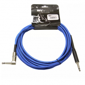INVOTONE ACI1206/B - инструментальный кабель, 6,3 джек моно <-> 6,3 джек моно угловой, длина 6 м