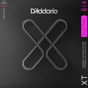 D'Addario XTB45130 XT Комплект струн для 5-струнной бас-гитары, никелированные, 45-130, с покрытием