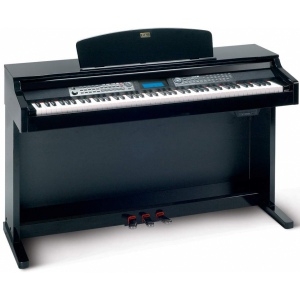 GEM PS 1600 HPE цифровое фортепиано, 88 клавиш, черный полированный, 64 ноты, 178 звуков, 100 стилей