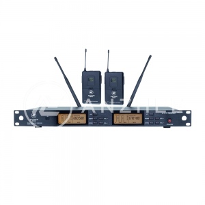 Anzhee RS100 dual BB Профессиональная 2 канальная радиосистема с двумя поясными передатчиками
