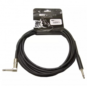 INVOTONE ACI1206/BK - инструм. кабель,6,3 джек моно <-> 6,3 джек моно угловой, длина 6 м (черный)