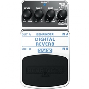 Behringer DR600 педаль цифр. стереофонических эффектов реверберации для гитар, бас-гитар и клавиш