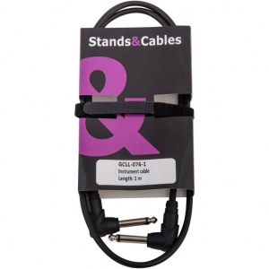 STANDS & CABLES GCLL-076-1- кабель инструментальный, Jack 6.3 мм. угл. - Jack 6.3 мм. угл., 1 м.