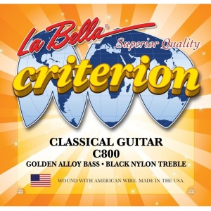La Bella C800 струны для классической гитары Black Nylon