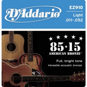 D`Addario EZ910 AMERICAN BRONZE 85/15 Струны для акустической гитары Light 11-52