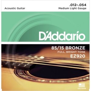 D`Addario EZ920 AMERICAN BRONZE 85/15  струны для акустической гитары, бронза 12-54