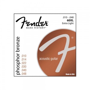 FENDER STRINGS NEW ACOUSTIC 60XL PHOS BRNZ BALL 10-48, струны для акустической гитары