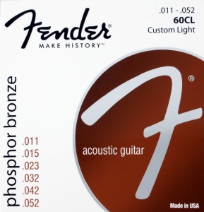 FENDER STRINGS NEW ACOUSTIC 60CL струны для акустической гитары 11-52, фосфорированная бронза.