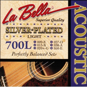 La Bella 700L струны для ак.гитары Silver Plated