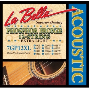 La Bella 7GP12XL Комплект струн для акустической 12-струнной гитары