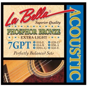 La Bella 7GPT струны для ак.гитары Phosphor Bronze