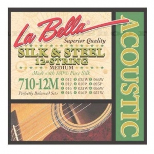 La Bella 710-12L Light комплект струн для 12 струнной акустической гитары.