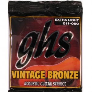 GHS STRINGS VN-XL VINTAGE BRONZE 11-50 струны для акустической гитары.