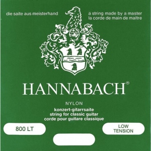 Hannabach 800LT Green SILVER PLATED Комплект струн для классической гитары, нейлон/посеребренные