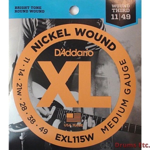D`ADDARIO EXL115W XL NICKEL WOUND струны для электрогитары 11-49