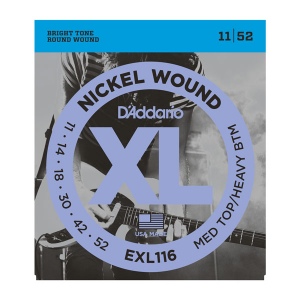 D`ADDARIO EXL116XL NICKEL WOUND Струны для электрогитары Medium Top/ Heavy Bottom 11-52