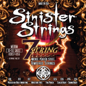 KERLY KQXS7-1056 Sinister 7 Strings - Nickel Plated Steel .010-.056 струны для 7струн. электрогитары