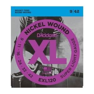 D`ADDARIO EXL120 XL NICKEL WOUND Струны для электрогитары Super Light 9-42