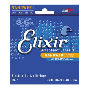 Elixir 12077 NANOWEB струны для электрогитар 10-52