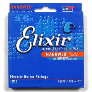 Elixir 12152 NanoWeb  струны для электрогитары 12-52