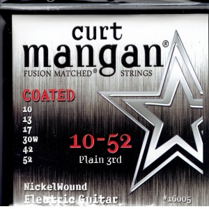 CURT MANGAN 10-52 Nickel Wound COATED струны для электрогитары