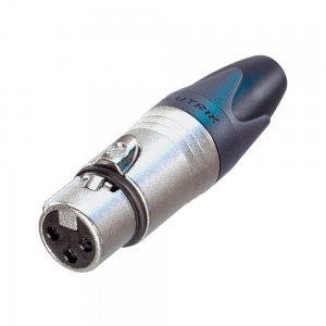 NEUTRIK NC3FXX-D разъем XLR кабельный разъем, серебряные контакты, черненый хромированный корпус.