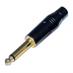 AMPHENOL ACPM-GB-AU разъем JACK 6.3 мм моно штекер на кабель, прямой,позолоченые контакты